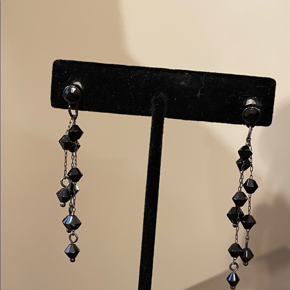 Chic Black Dangle Earrings